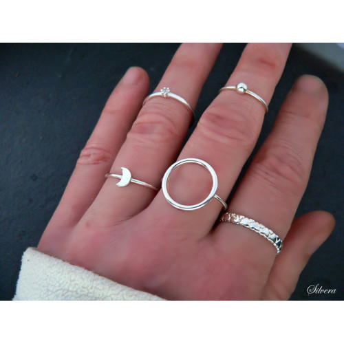 Stříbrný prsten Karma circle, stříbro ryzost 925/1000