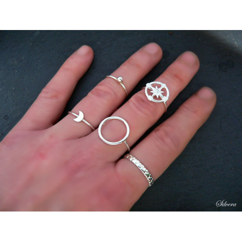 Stříbrný prsten Karma circle, stříbro ryzost 925/1000
