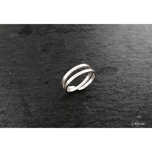 Stříbrný prsten So Simply dvojitý, stříbro ryzost 925/1000