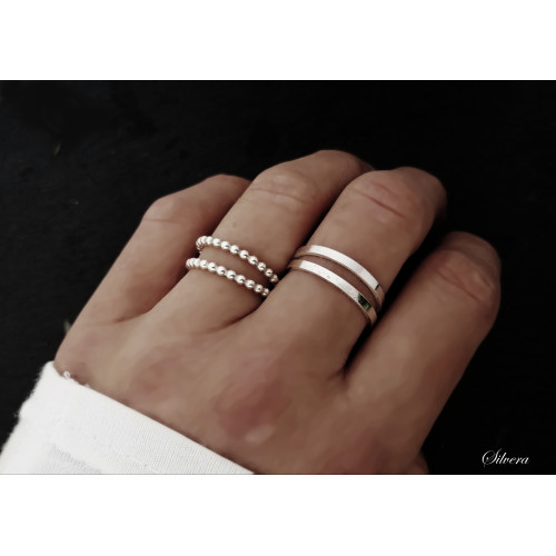 Stříbrný prsten So Simply dvojitý, stříbro ryzost 925/1000