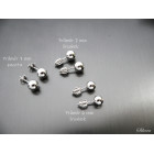 Stříbrné naušnice Kuličky průměr 7 mm na šroubek, stříbro ryzost 925/1000