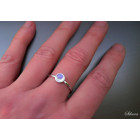 Stříbrný rhodiovaný prsten s měsíčním kamenem  Přírodní Měsíční kámen, stříbro ryzost 925/1000