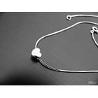 Stříbrný náhrdelník  provlečeným srdcem, Tiny Heart snake