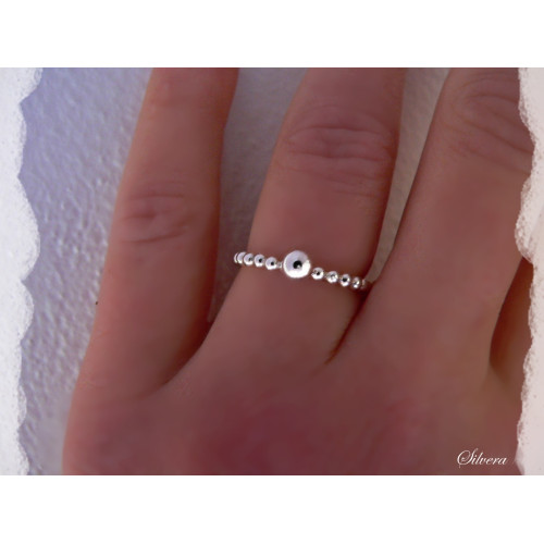 Stříbrný prsten marbles, karma, stříbro ryzost 925/1000