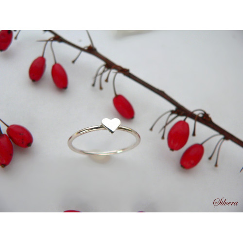 Stříbrný prsten srdíčko Heart mini, stříbro ryzost 925/1000