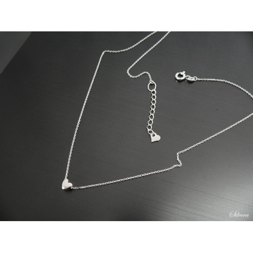 Stříbrný náhrdelník s mini srdíčkem, stříbro ryzost 925/1000