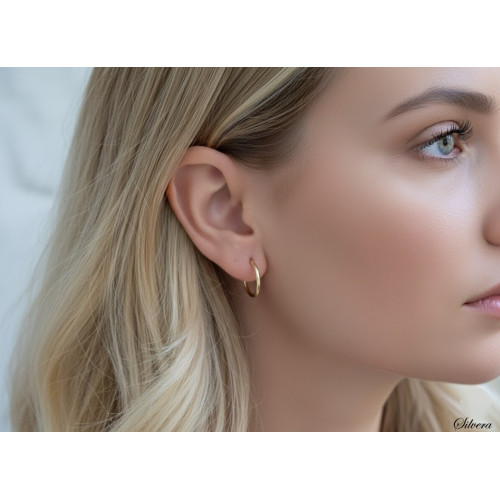 Stříbrné pozlacené kroužky basic, stříbro ryzost 925/1000 pozlacené