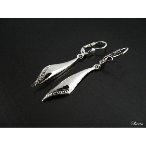 Stříbrné naušnice visací, stříbro ryzost 925/1000