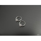 Stříbrné náušnice FLORET , minimalistické kroužky s kytičkou, stříbro ryzost 925/1000
