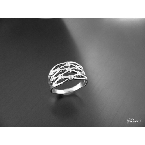 Stříbrný prsten Krajka, stříbro ryzost 925/1000