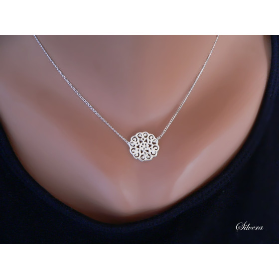 Stříbrný náhrdelník MANDALA, stříbro ryzost 925/1000