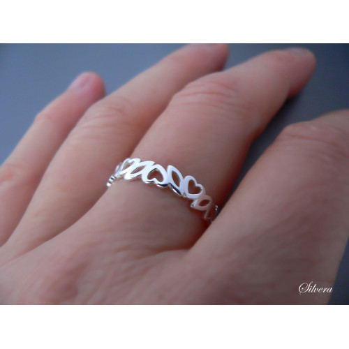 Stříbrný prsten LOVE & NATURE , stříbro ryzost 925/1000