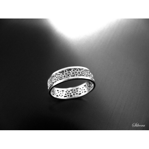 Stříbrný 925 prsten FLOWERY, stříbro ryzost 925/1000