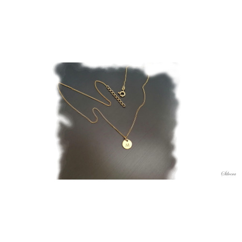 Stříbrný pozlacený náhrdelník Personal s písmenkem na přání, Alphabeth, stříbro ryzost 925/1000